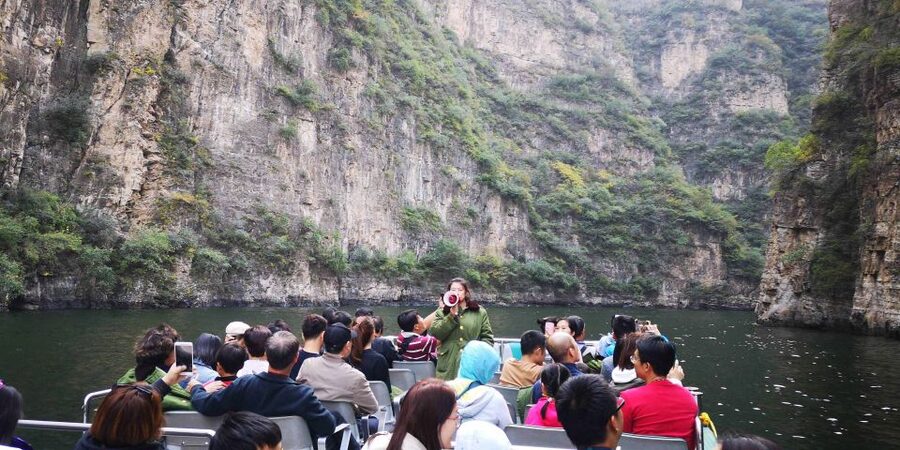 Beijing: Longqing Gorge w/Great Wall or Guyaju Private Tour - The dragon escalator and first look at the gorge