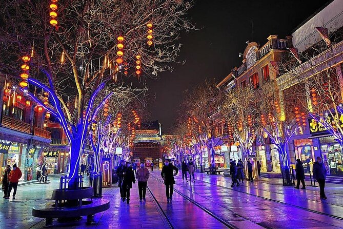 Beijing Private Night Walking Tour: Qianmen Street, Tian'ammen Square and Wangfujing Street - Wangfujing Street, snacks and a flexible finish