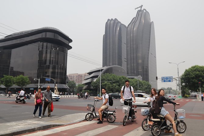 Modern Beijing Discovery by Bike - The Place and its giant roof screen