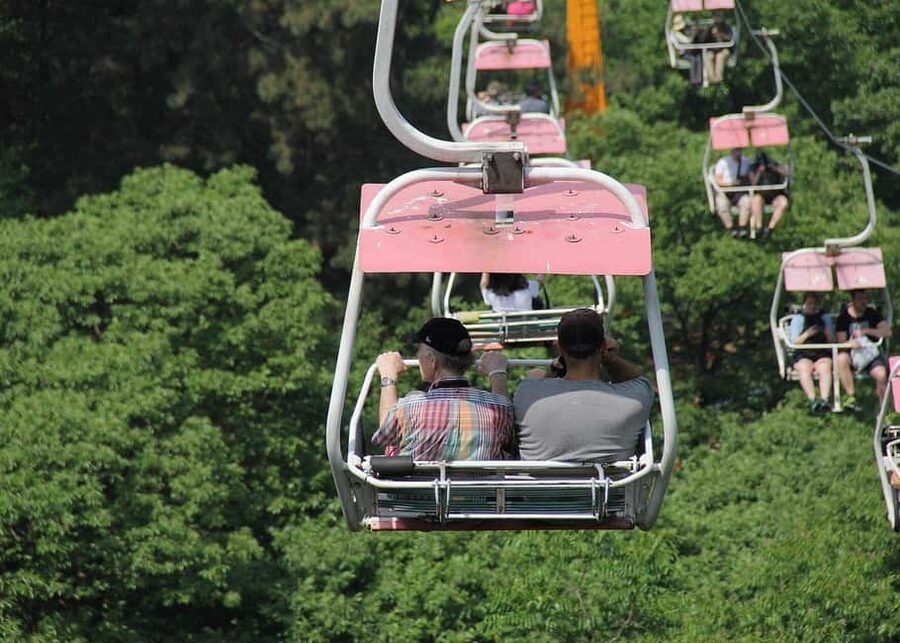 Mutianyu Great Wall Entry Ticket Chairlift Up Toboggan Slide - Reaching the wall and using the shuttle