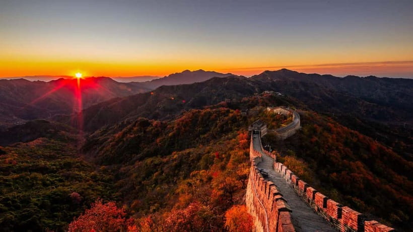 Twilight Glow at Badaling Great Wall Evening Bus Tour+Ticket - Entering Badaling before the lights come on